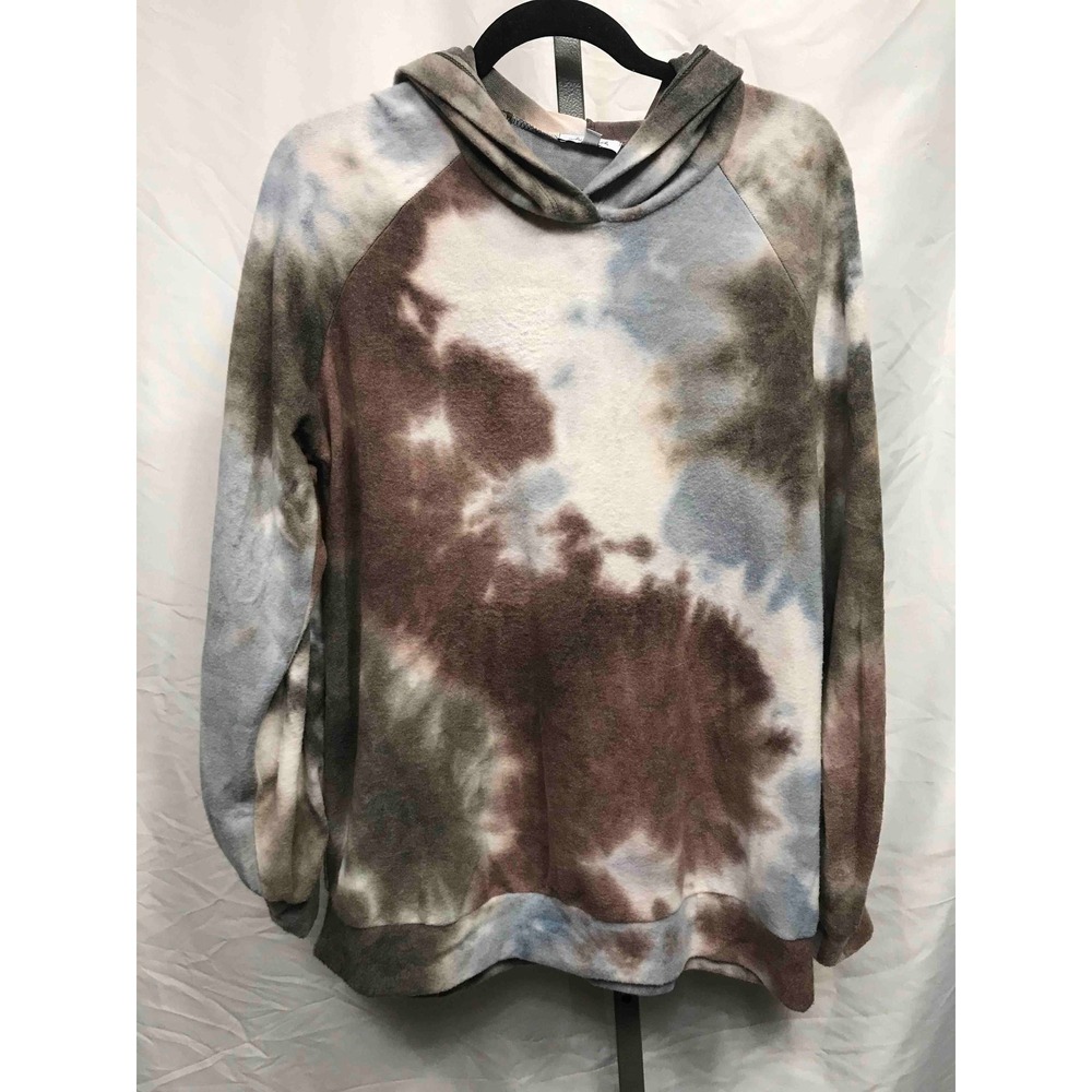 White Birch Tie Dye Pullover Hoodie Long Sleeve Made in USA Women's Size L‎